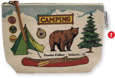camping vintage pouch