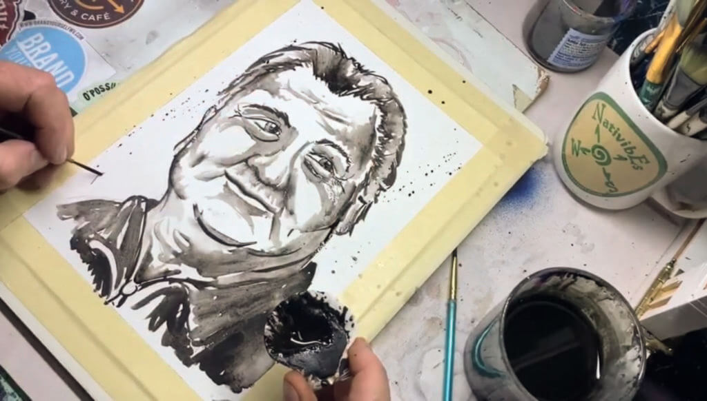 Bob Huggins painting
coal painting
Ben Kolb
Mannington, WV
artist
WV artist 
WV made
Mannington artist Ben Kolb
