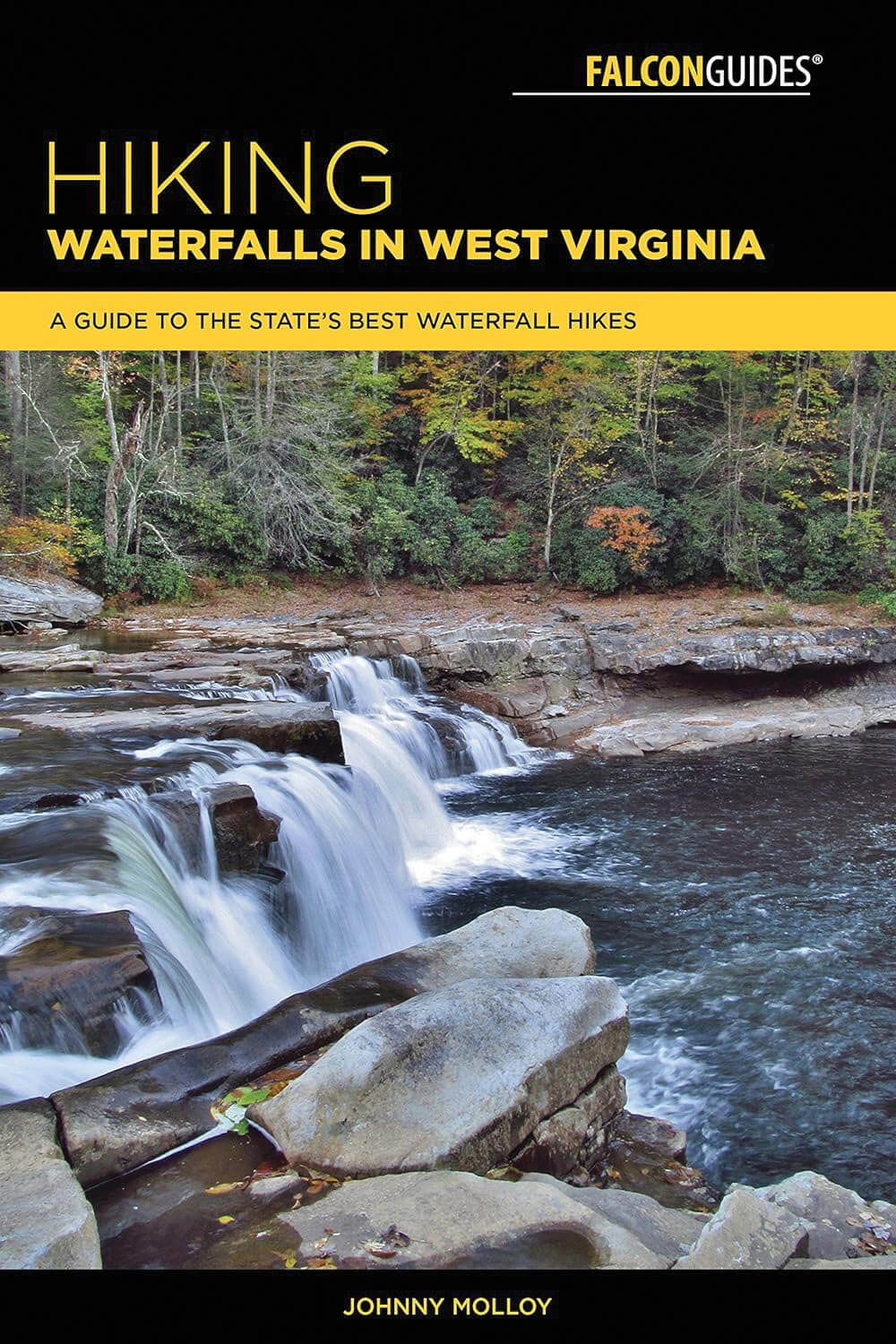 a book hiking waterfalls